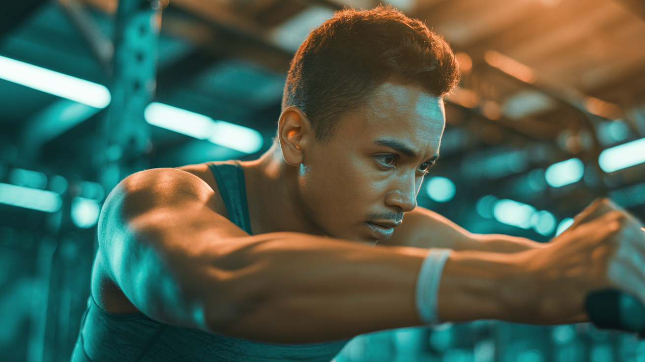 Athlete focused on training and recovery